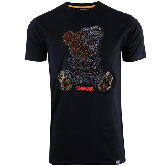 Screenshot Rhinestone Cyborg Bear Tee - Picture 1 of 6
